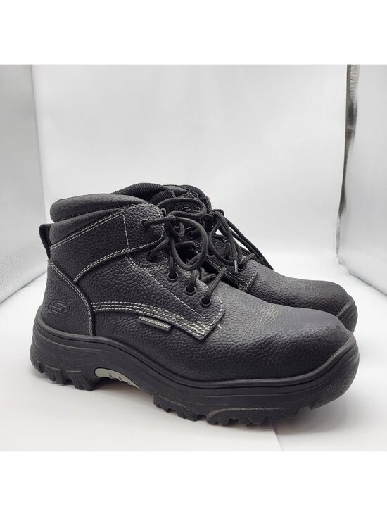 Skechers Mens 77143 Burgin Tarlac Steel Toe Industrial Leather Work Boot Sz 10 main image 10